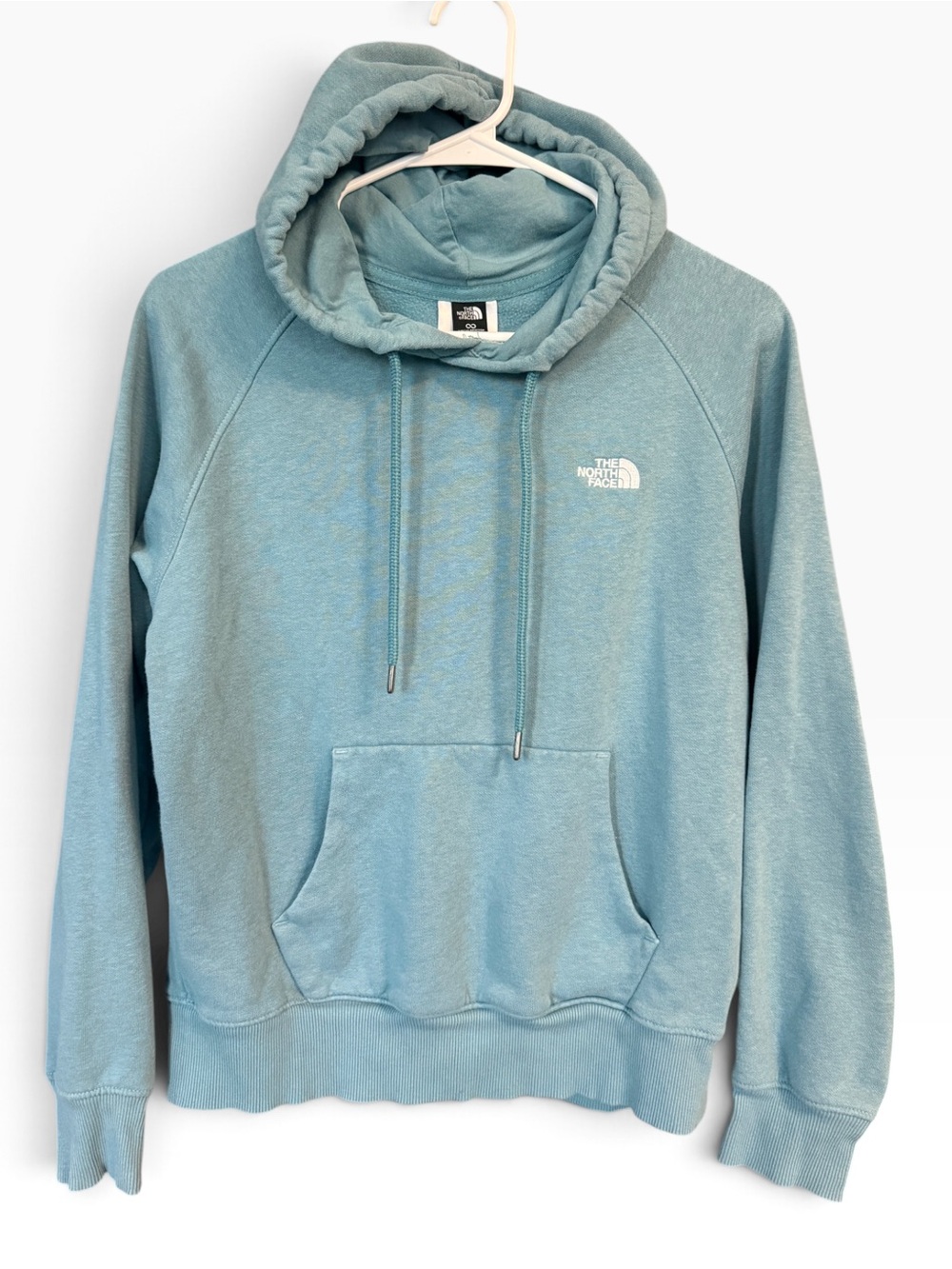 The North Face Women’s Hooded Pullover Sweatshirt - Light Teal - EUC!